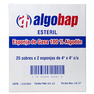 GASA ESTERIL 4X4 CAJA X 25 SOBRES (ALGOBAP)